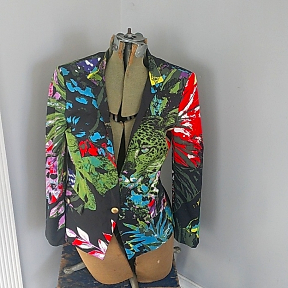 VTG Y2K ICEBERG COTTON BLEND BLAZER MADE IN ITALY WOMANS S